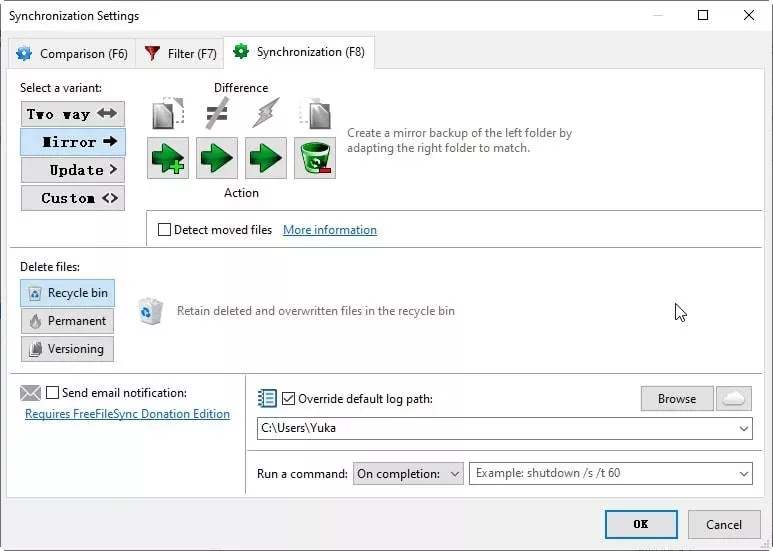 使用 FreeFileSync 同步資料夾