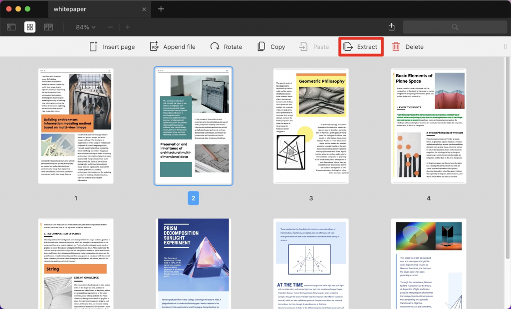 用 PDF Expert擷取頁面