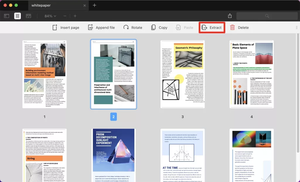 用 PDF Expert擷取頁面