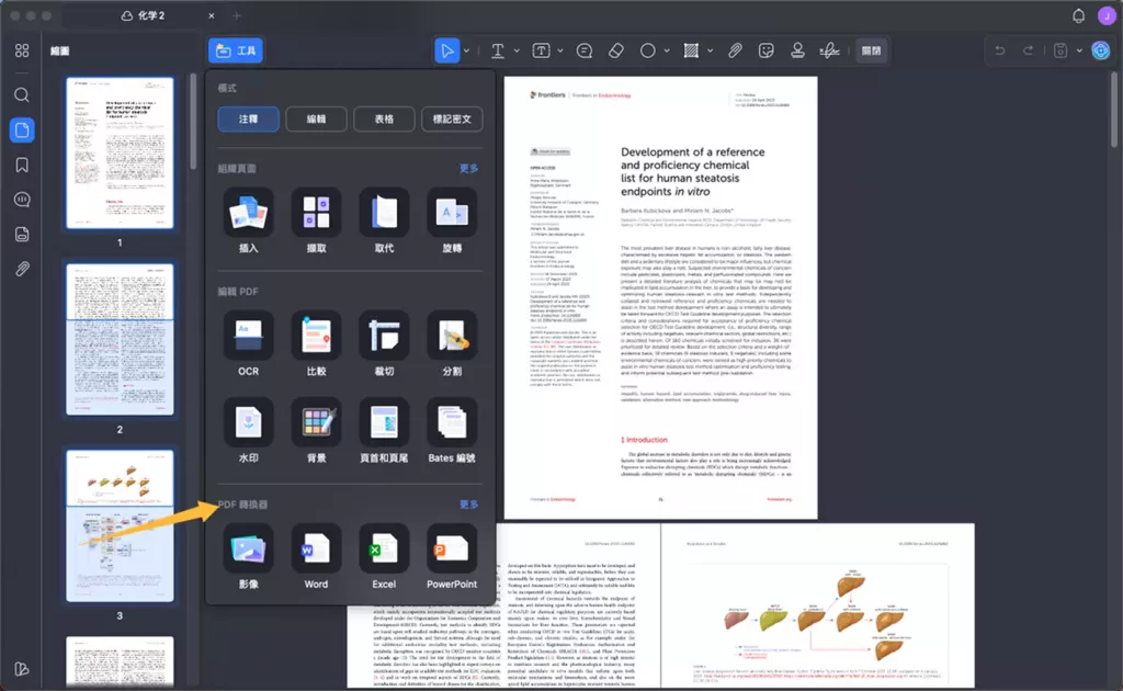 PDF 轉換功能