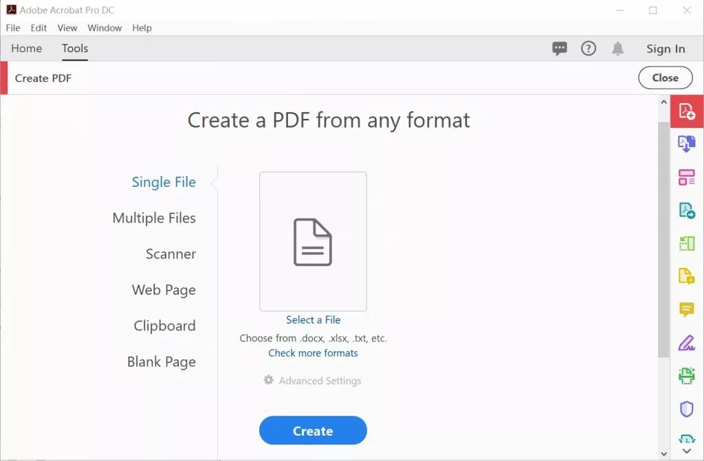 用 Adobe Acrobat把 JPG 轉成 PDF