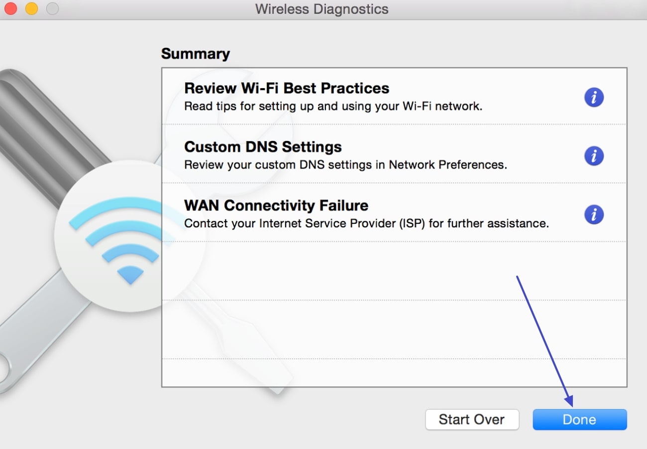 run built in diagnostic tool