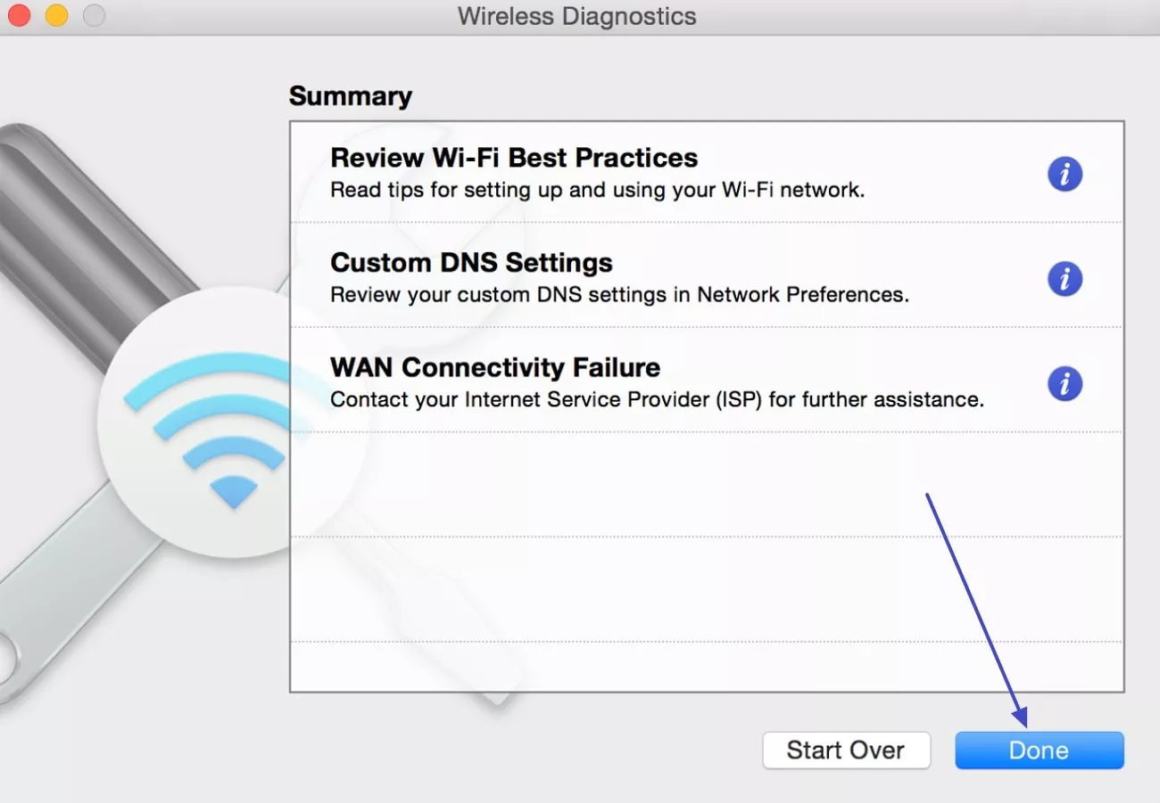 run built in diagnostic tool