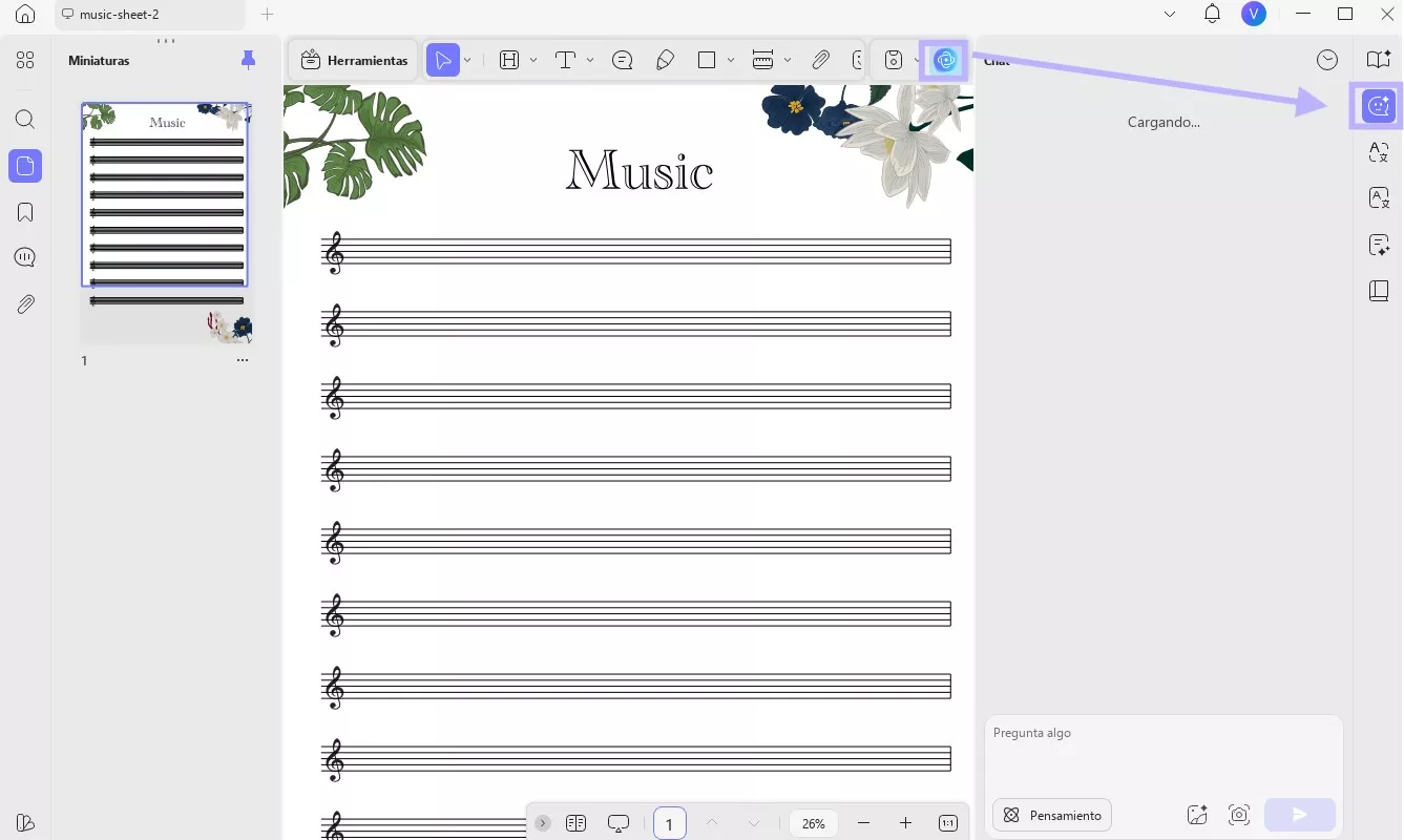 reproducir partituras desde pdf updf