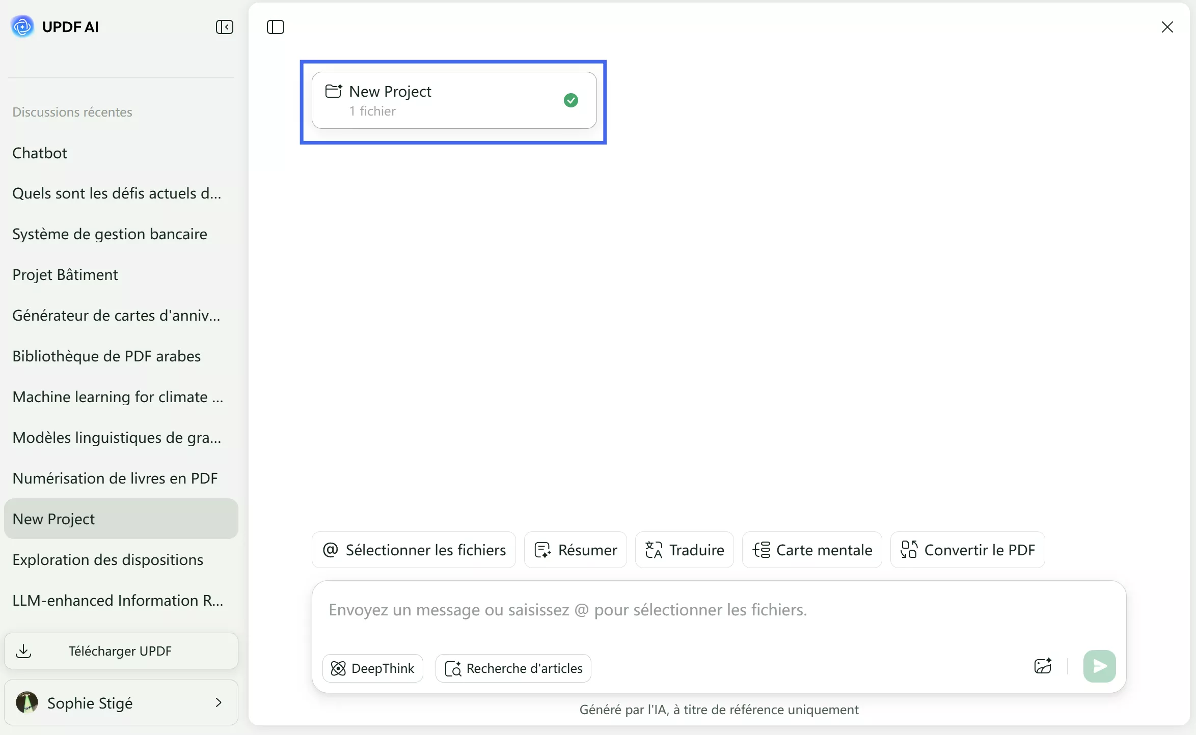 ouvrir un fichier dans un projet de chat