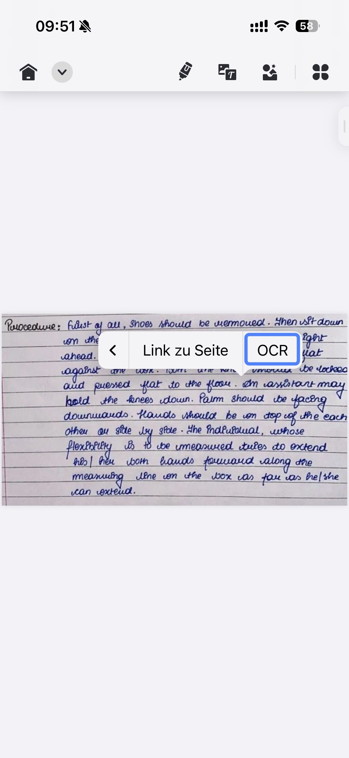 wählen sie die ocr-option updf ios