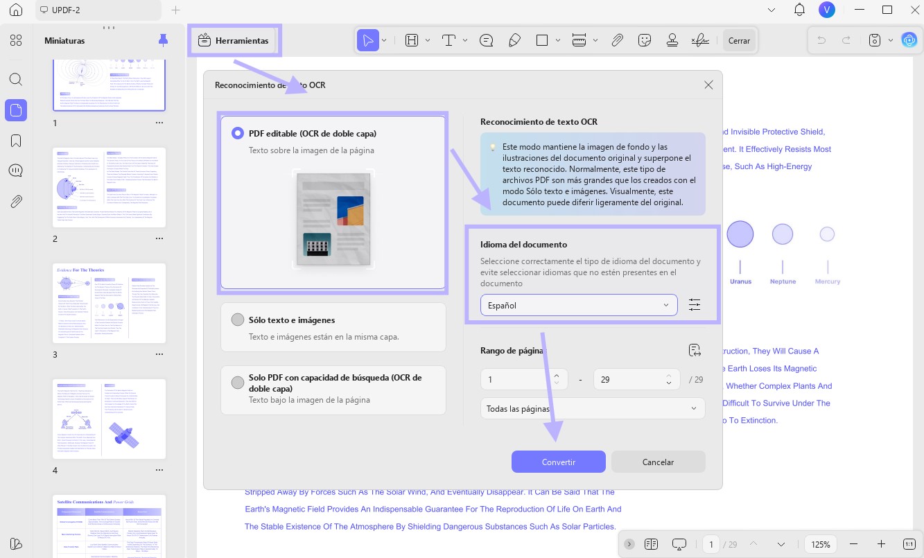 realizar OCR a una imagen con updf en Windows