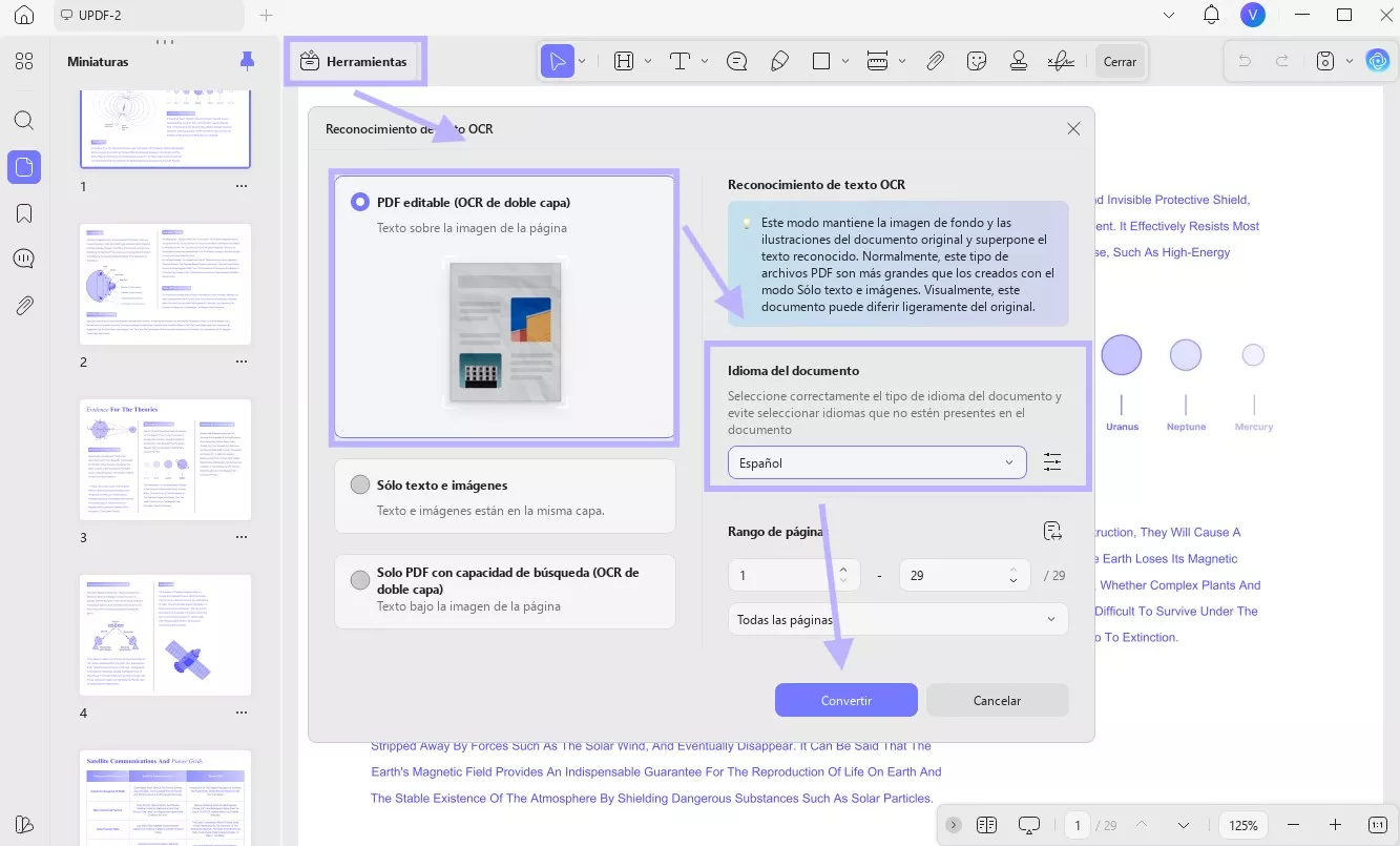 realizar OCR a una imagen con updf en Windows