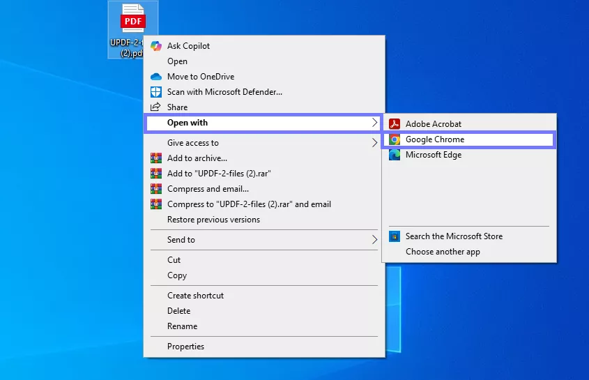 open pdf in chrome