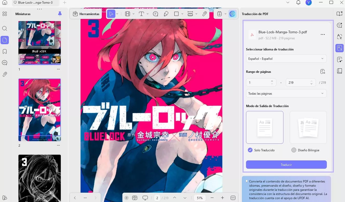 abrir el modo de traducción de PDF en UPDF para Windows