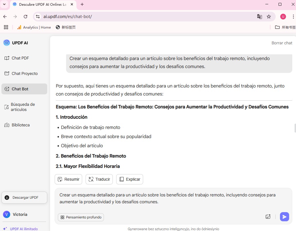 Generador de esquemas de UPDF AI