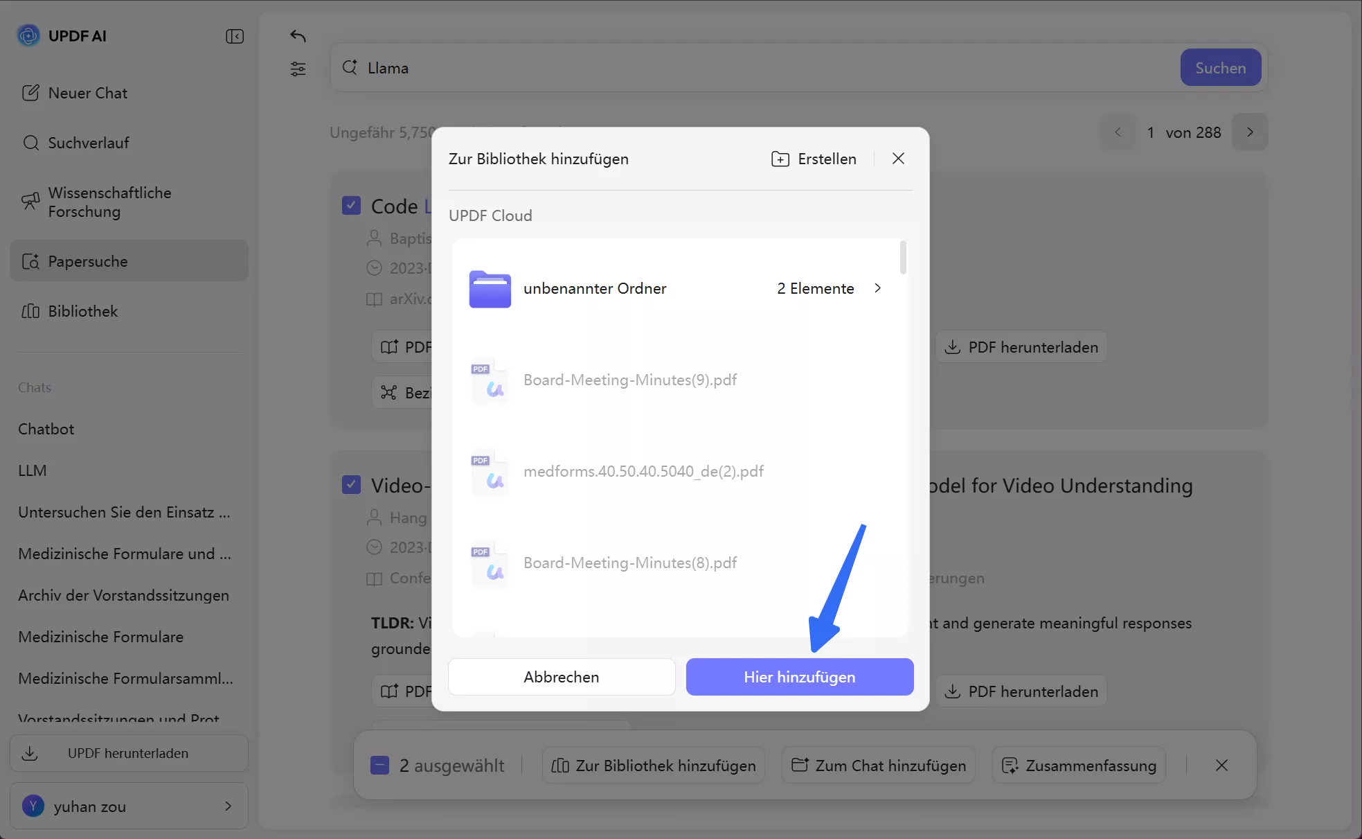Zur Bibliothek hinzufügen