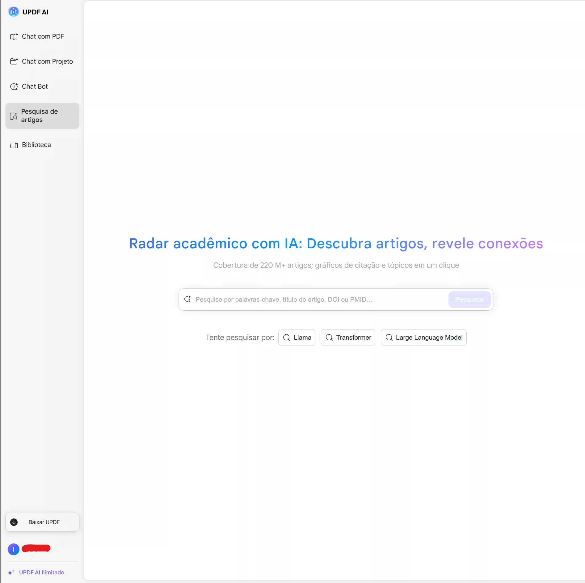pesquisa de artigos