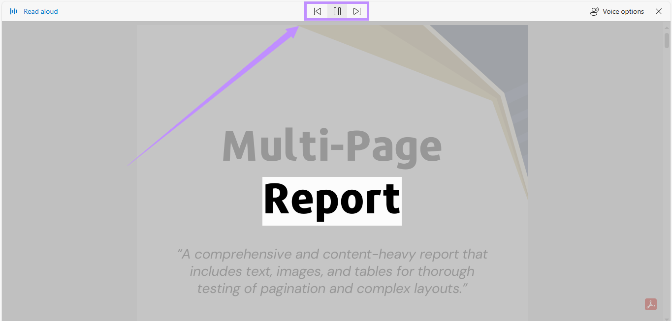  pdf playback controls in edge