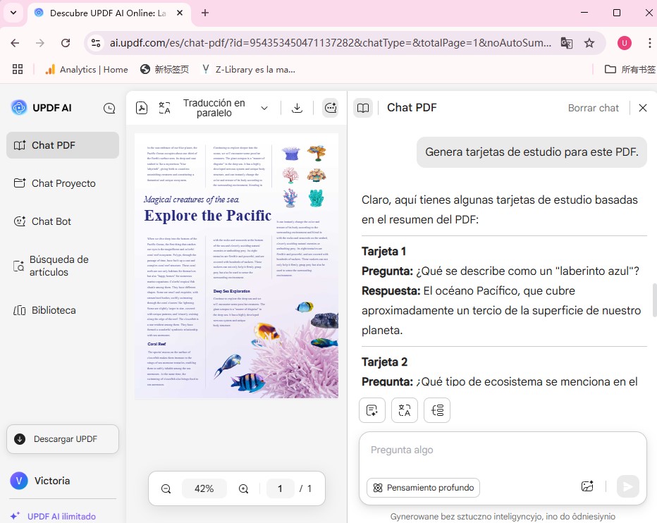 UPDF AI convertir pdf a tarjetas de estudio