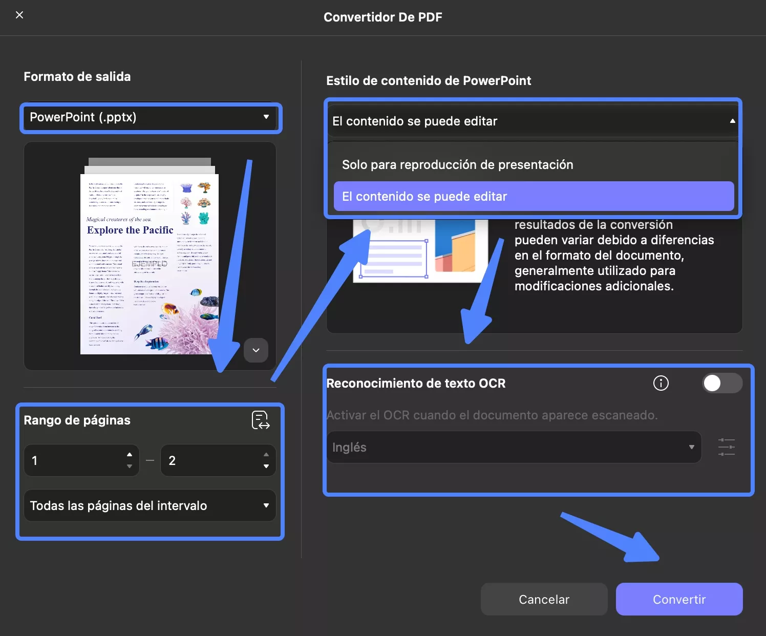 PDF a PPT uPDF Mac