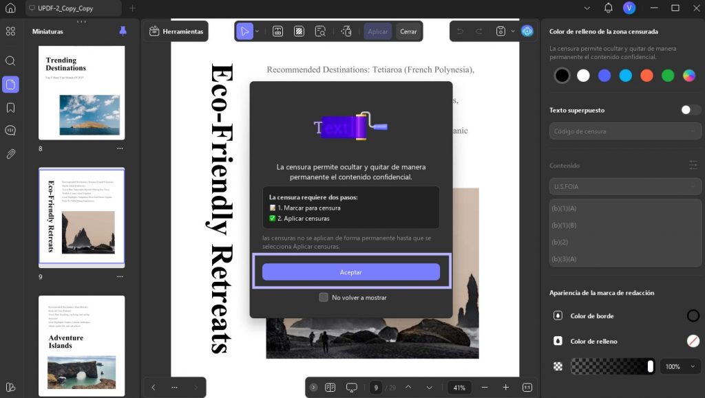 Proceder con la redacción en UPDF Windows 2