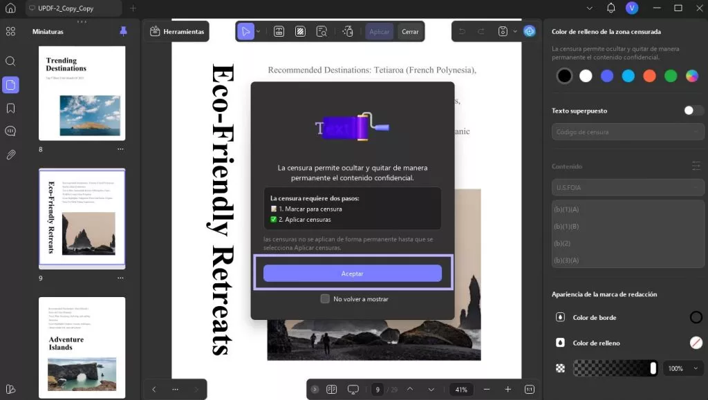 Proceder con la redacción en UPDF Windows 2