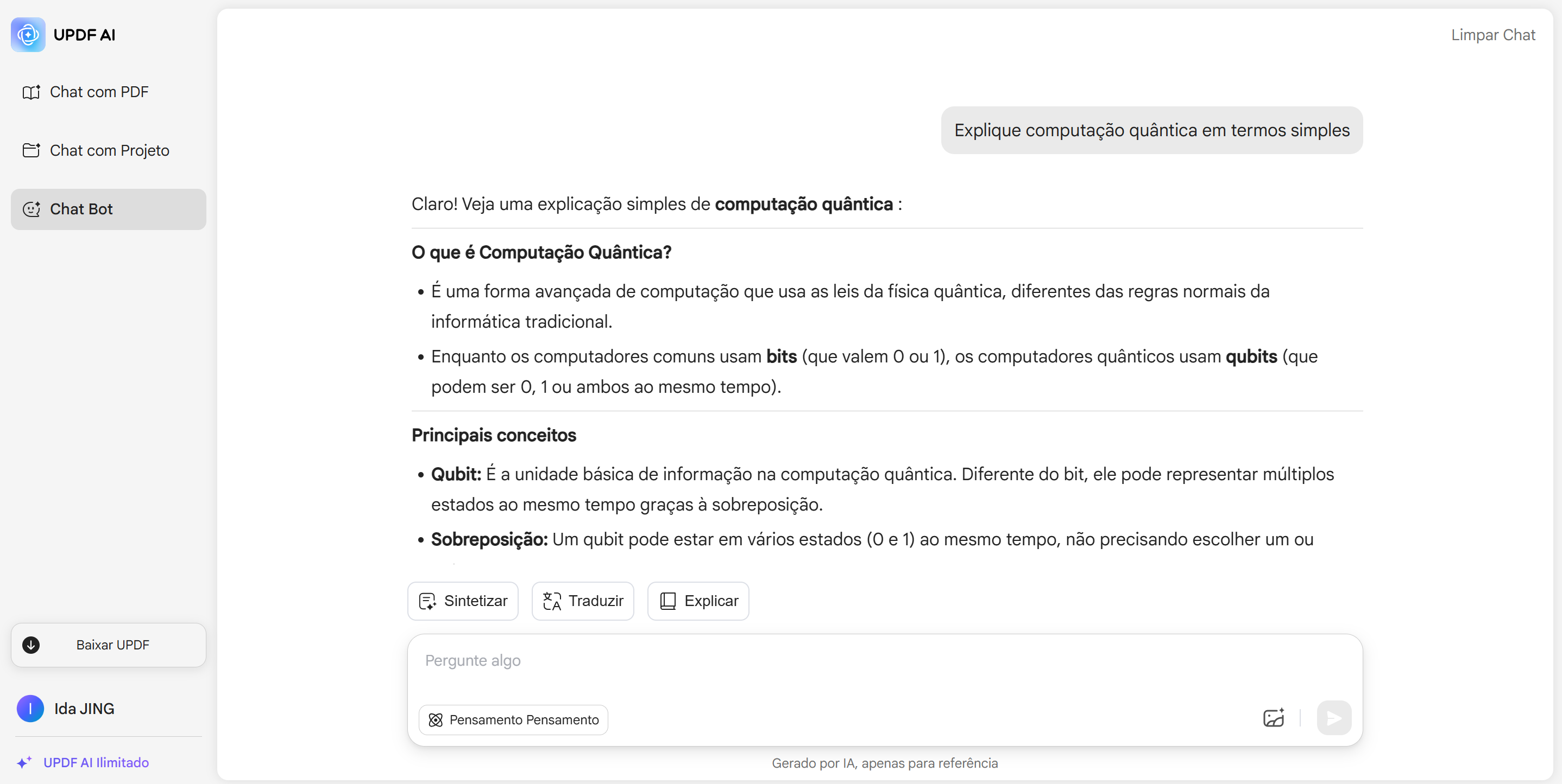 UPDF AI computação quântica UPDF AI no Windows