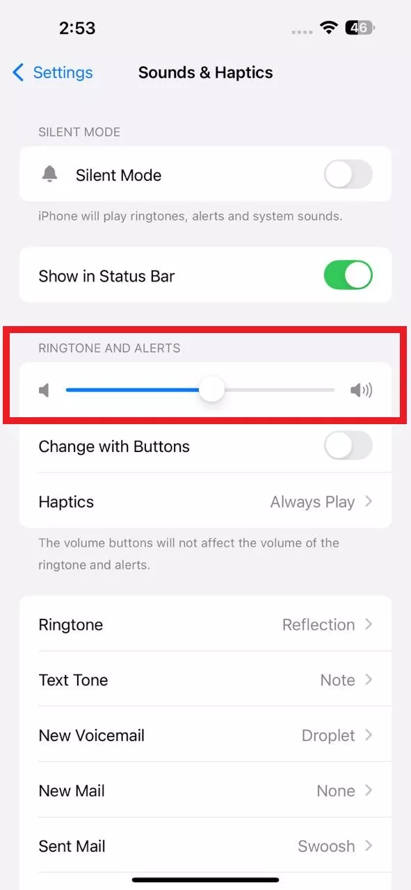 ringtone and alert
