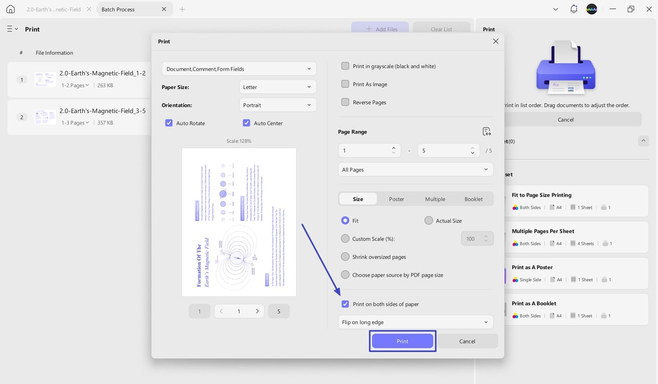 define duplex print settings updf