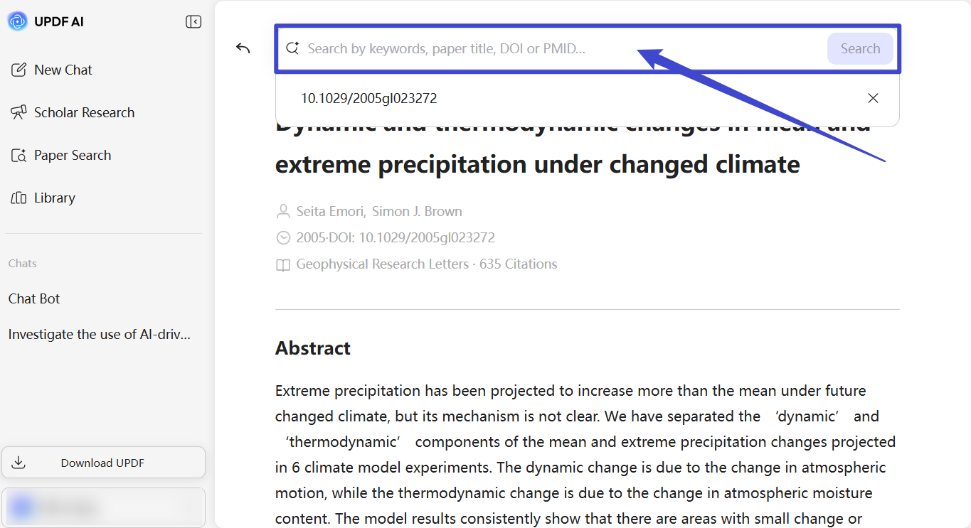 search paper in the abstract interface of paper