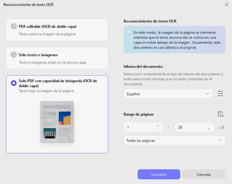 solo PDF con capacidad de búsqueda en Windows con UPDF