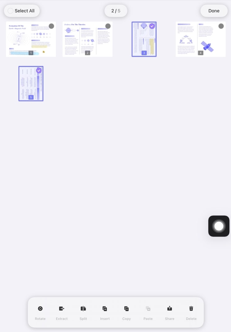 organize pages with updf