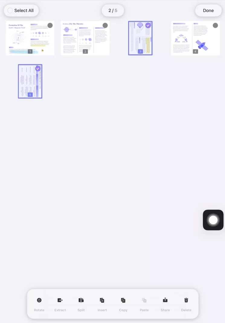 organize pages with updf