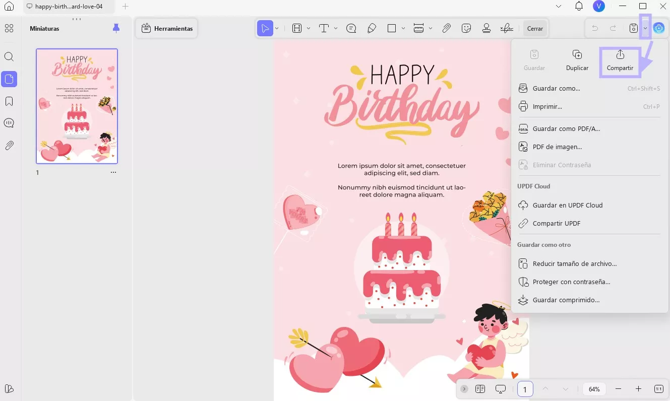 comparte feliz cumpleaños a mi esposa