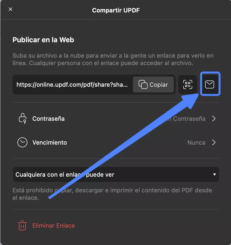 compartir por correo electrónico updf mac