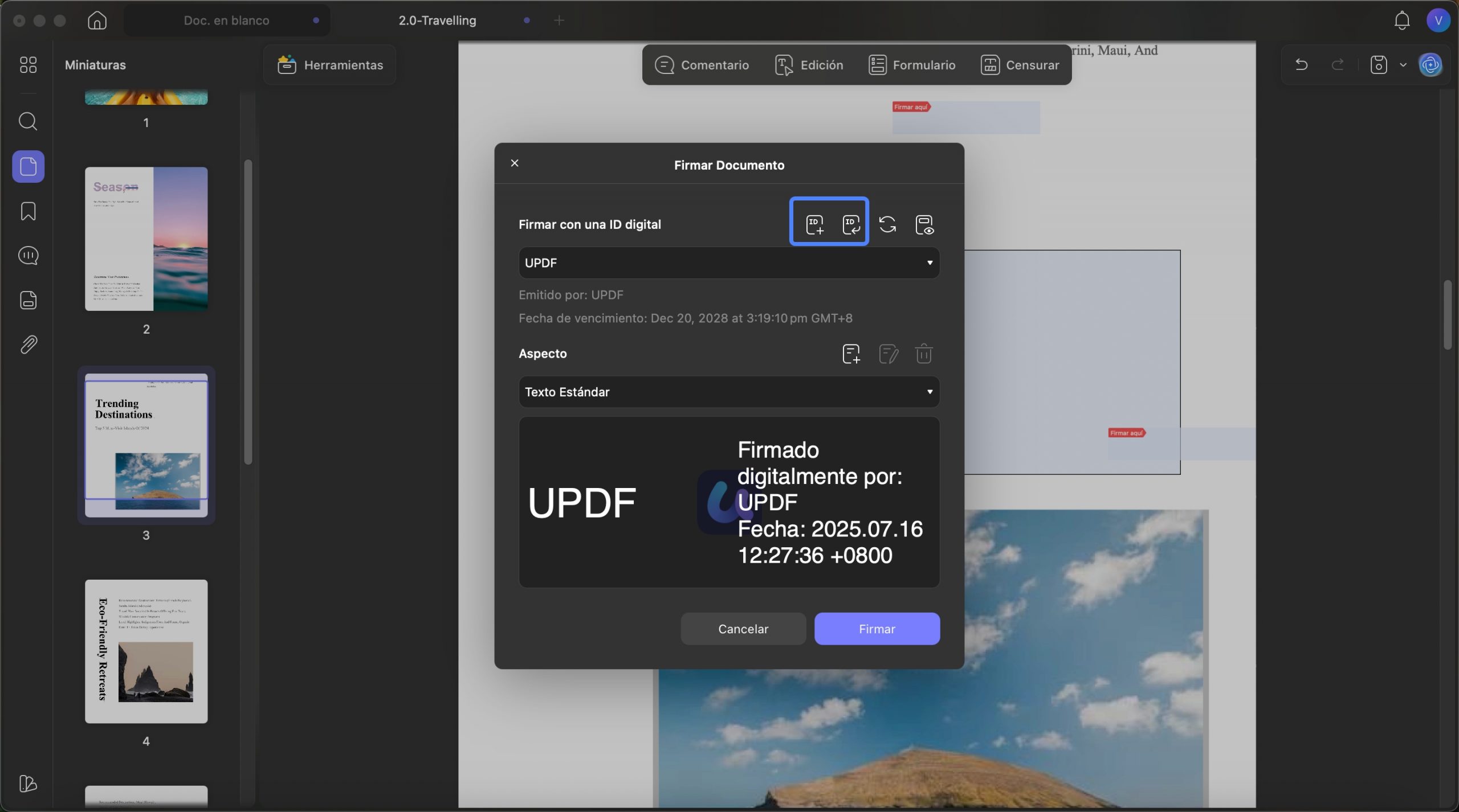 crear o importar ID digital