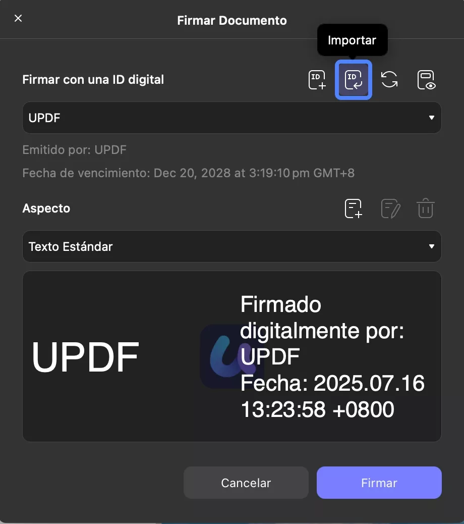 firmar con una ID digital