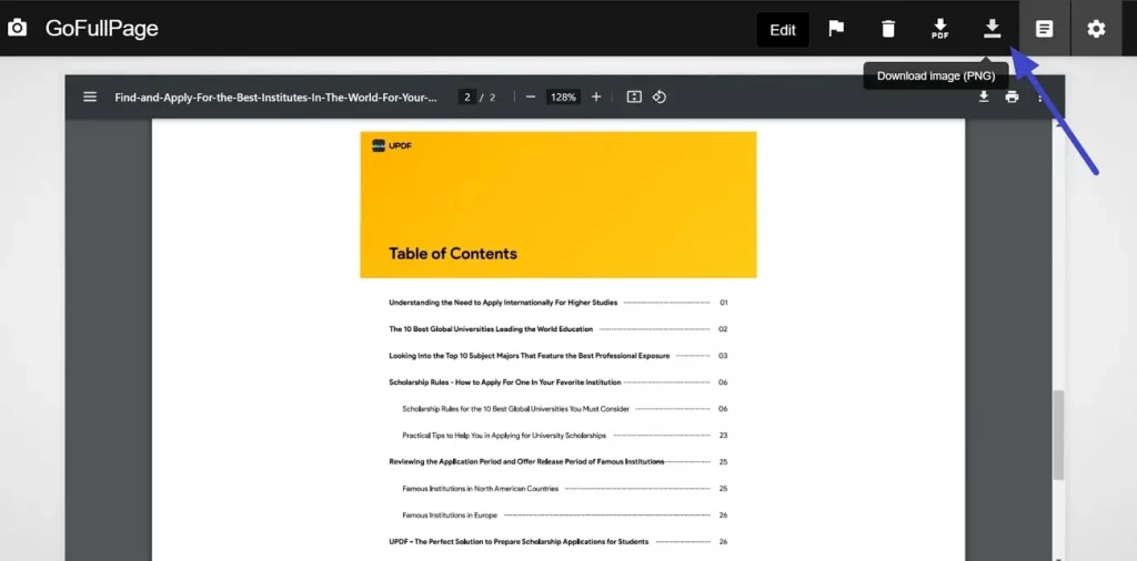 Pasos para tomar captura de un PDF