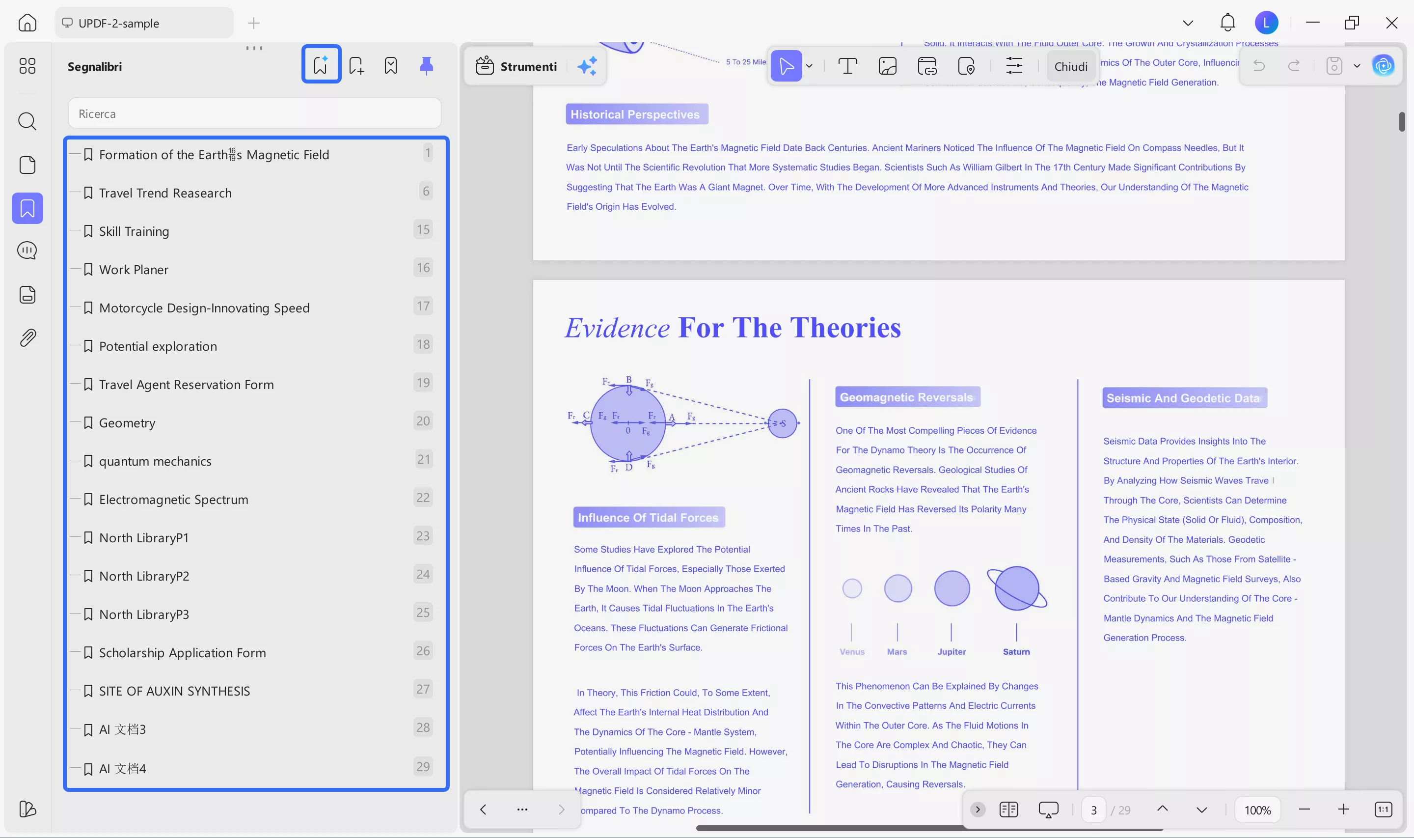 updf ai generate bookmark instantly