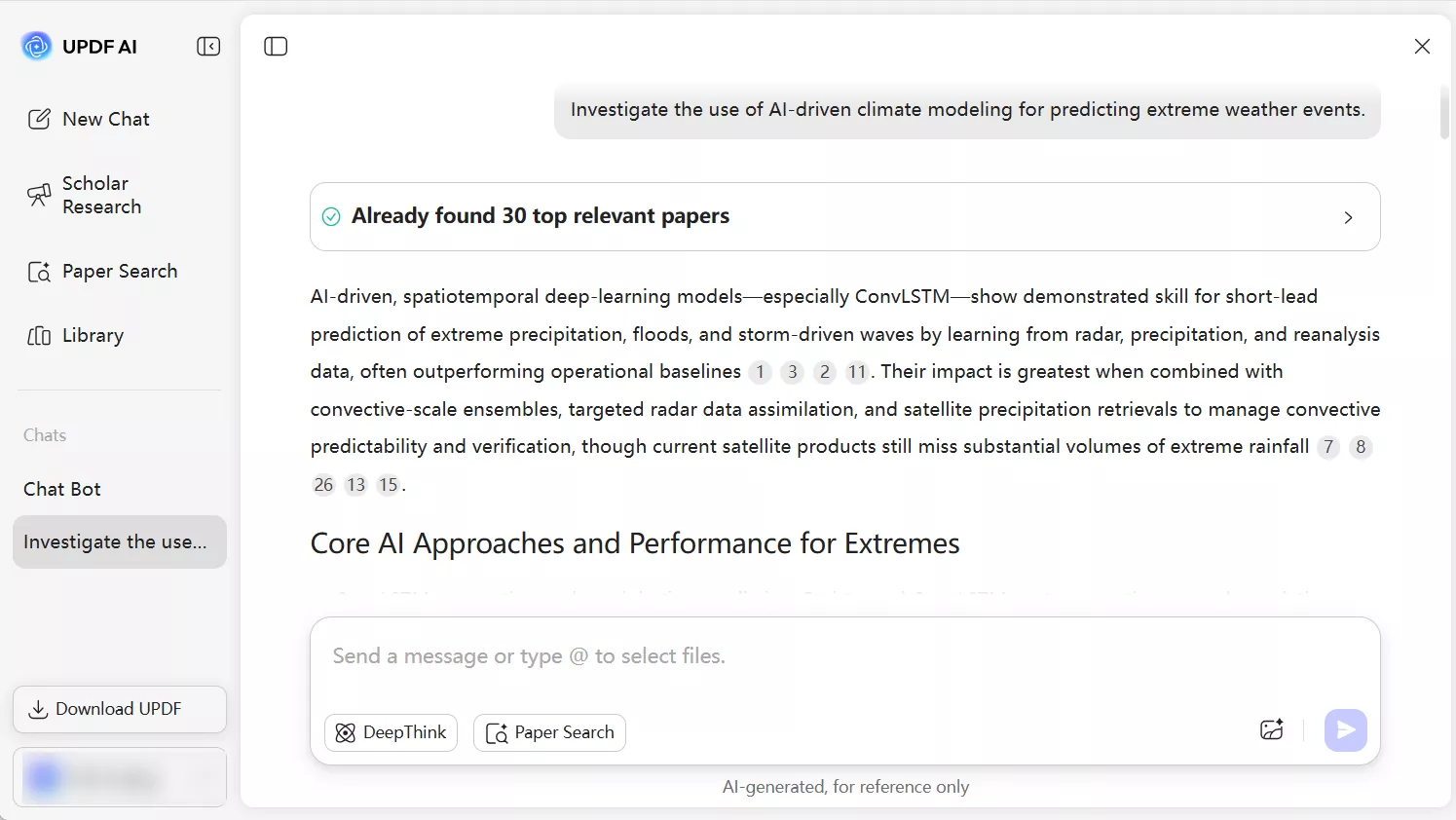 updf ai generate citation-back answers