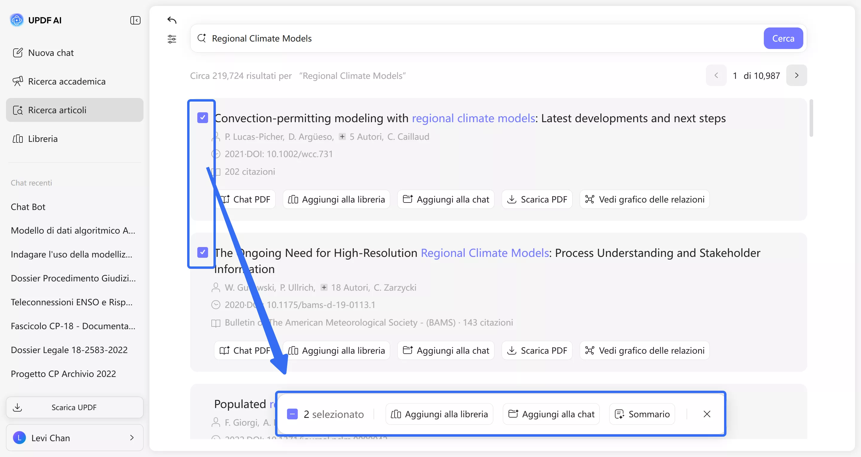 select multiple papers updf ai