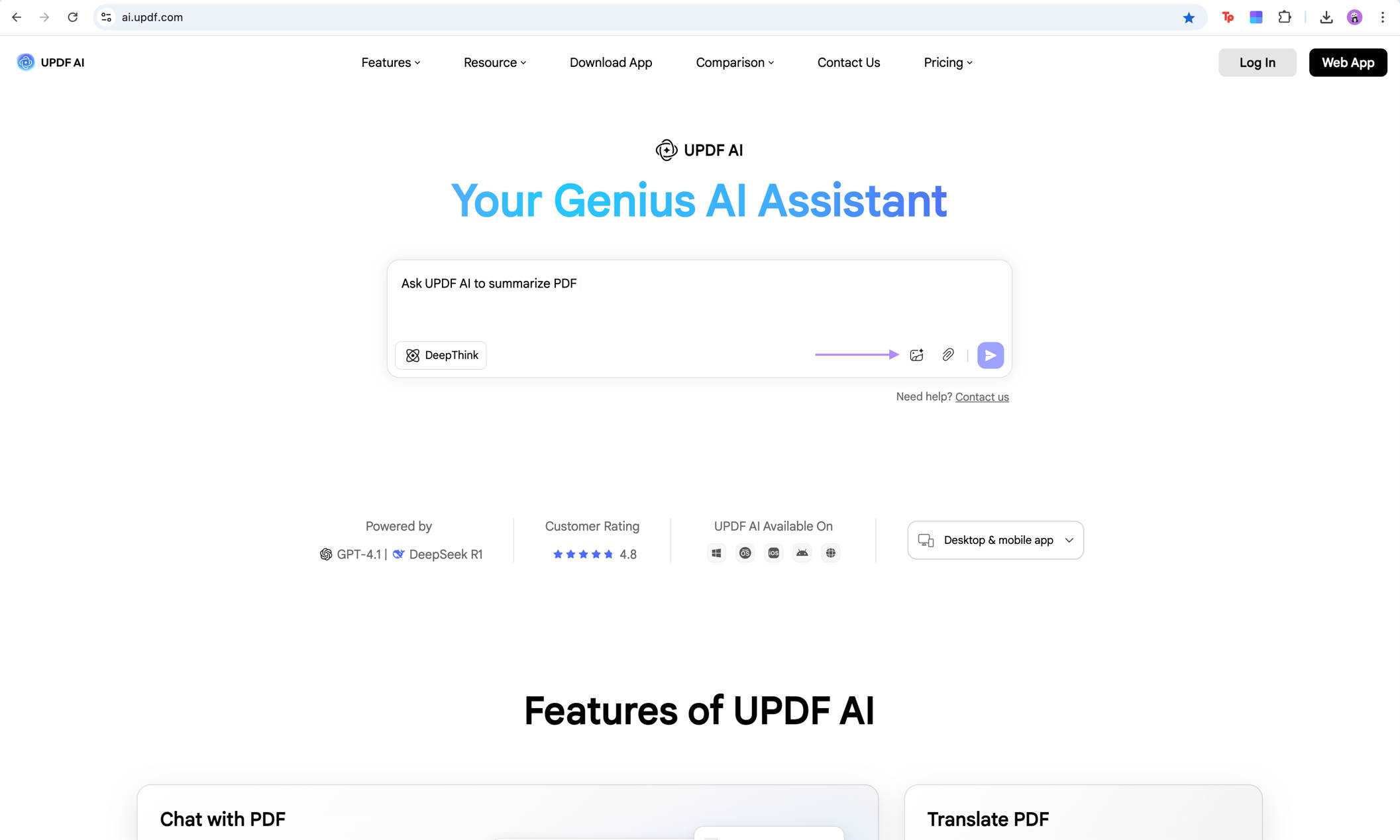 upload image to updf ai online