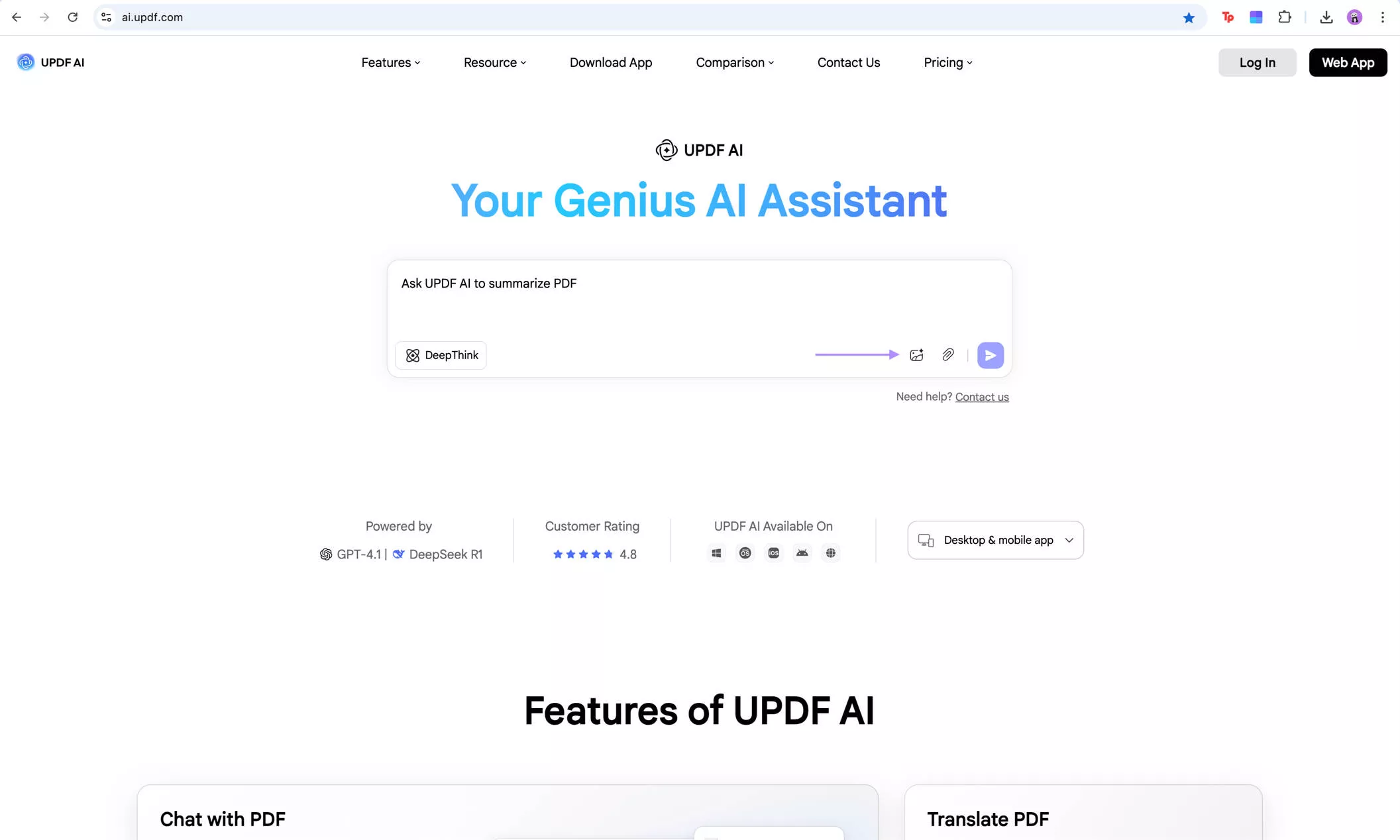 upload image to updf ai online