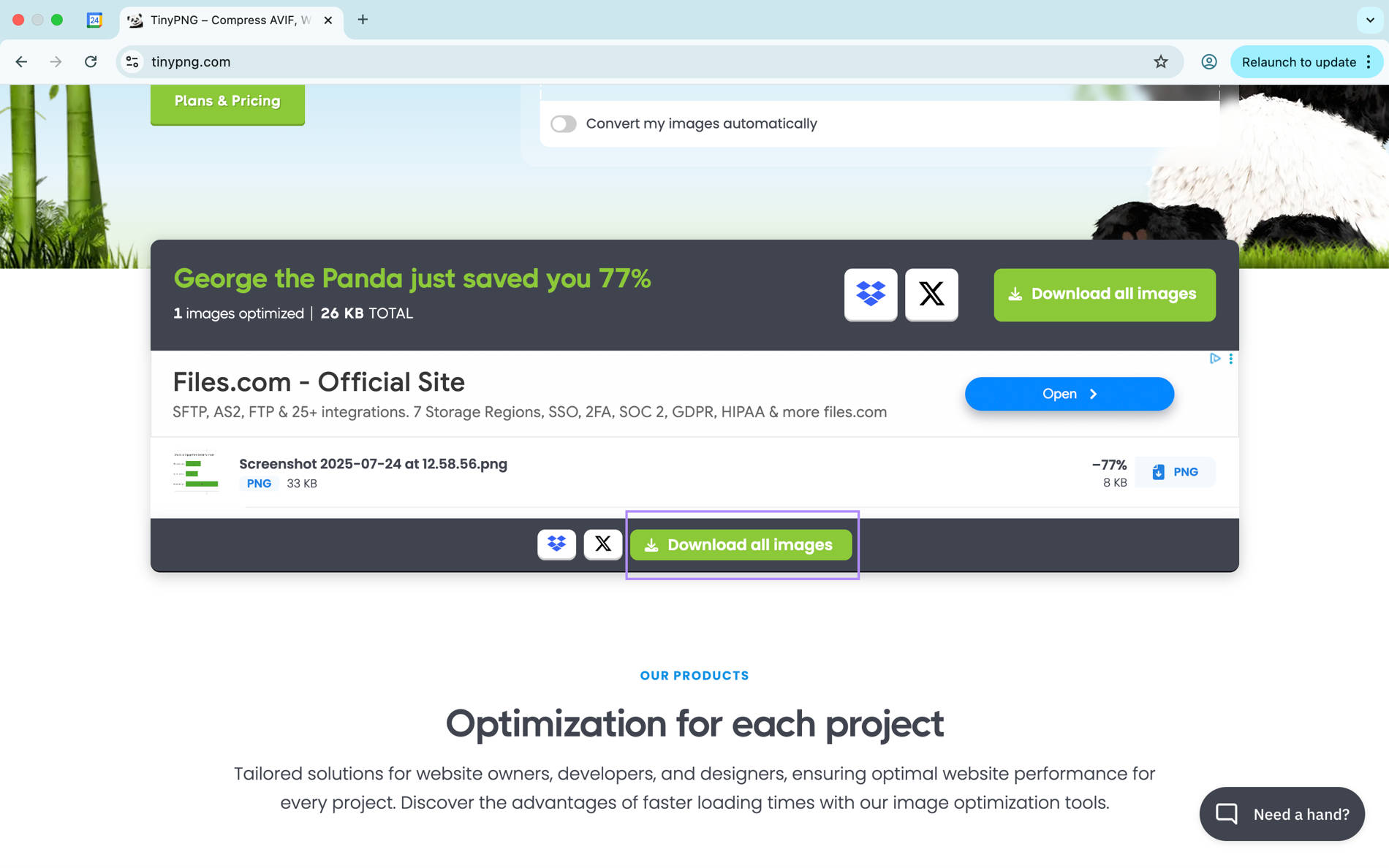 upload the compressed image to chatgpt