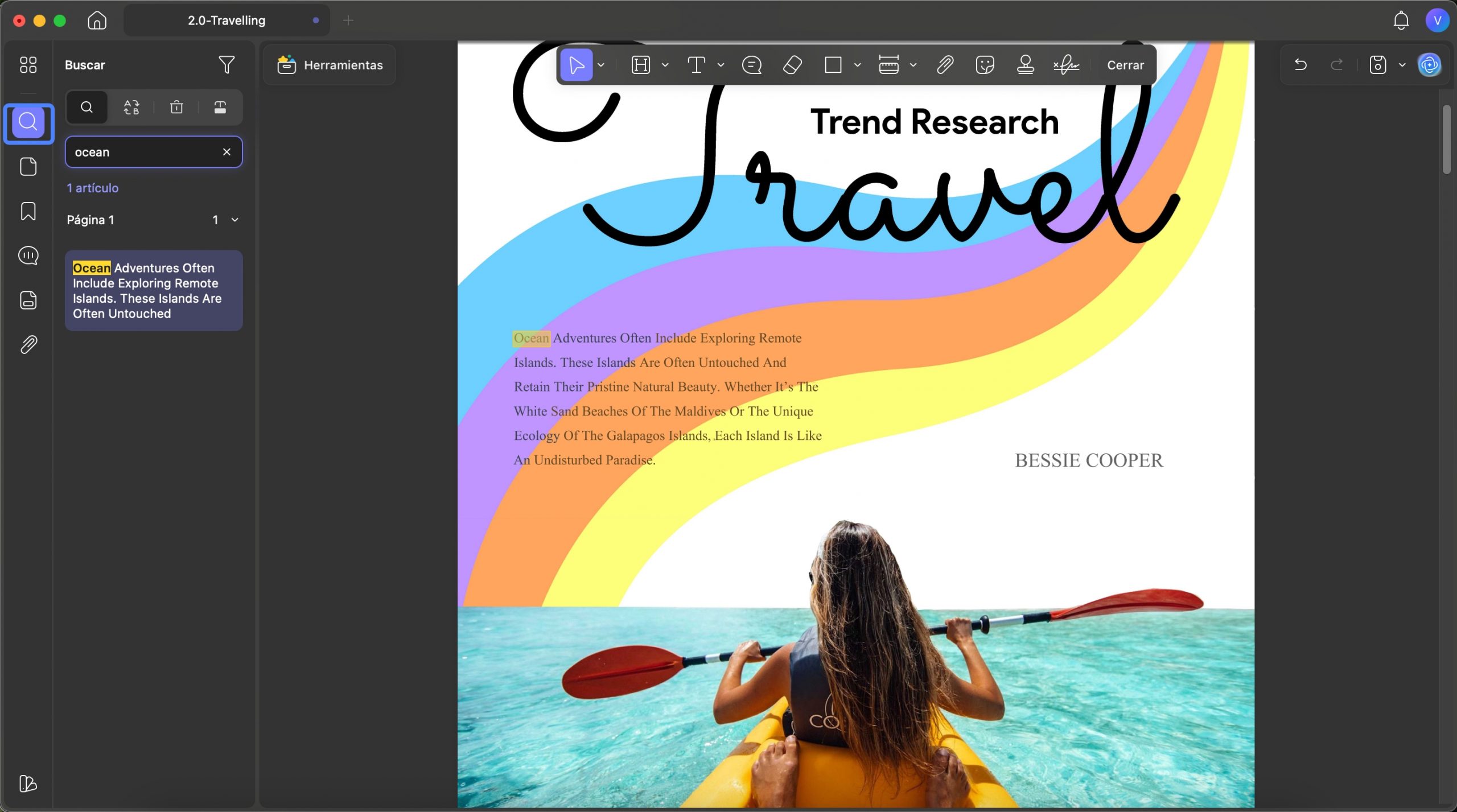 Buscar texto al leer un PDF