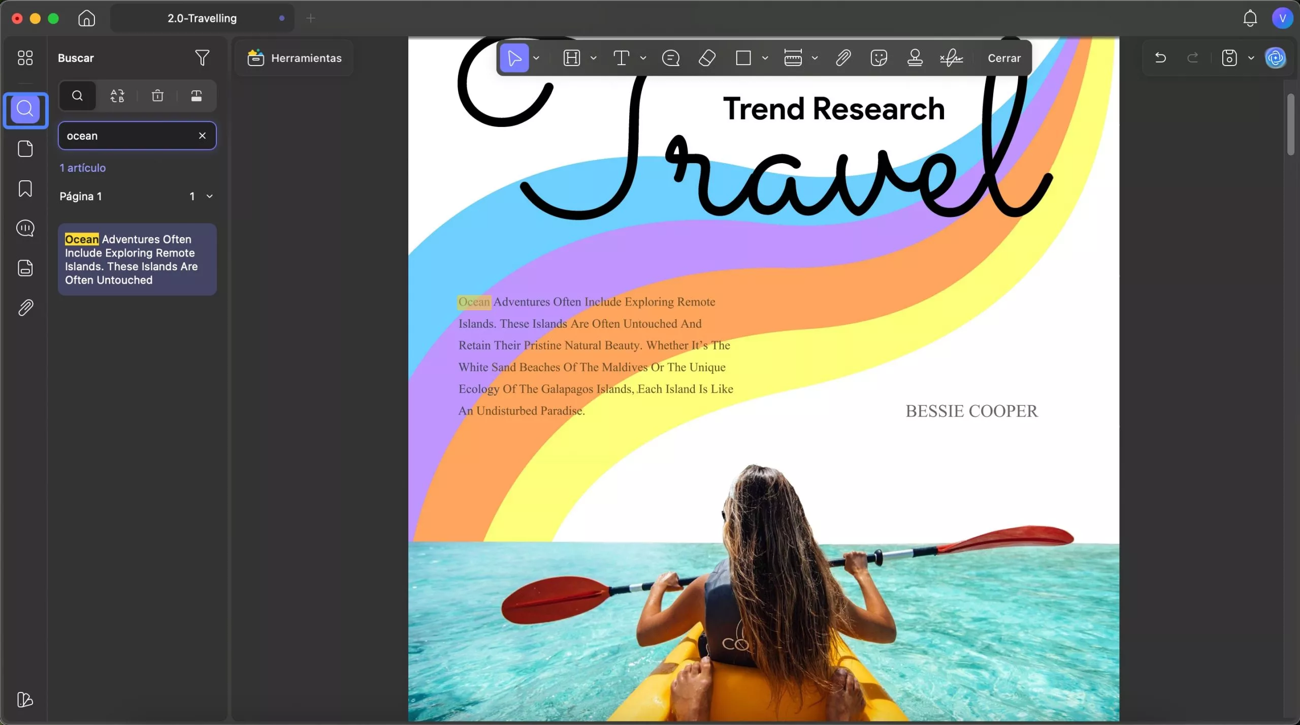 Buscar texto al leer un PDF