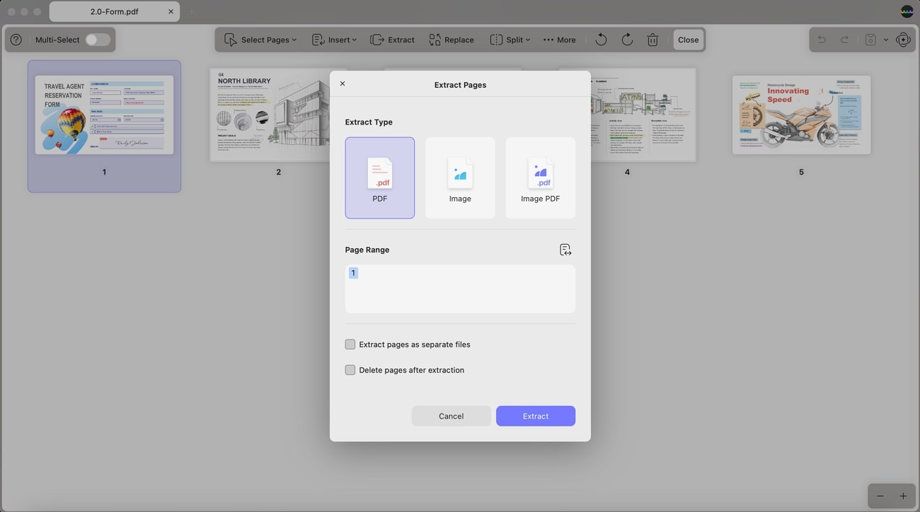 extrair pdfs específicos do pdf principal