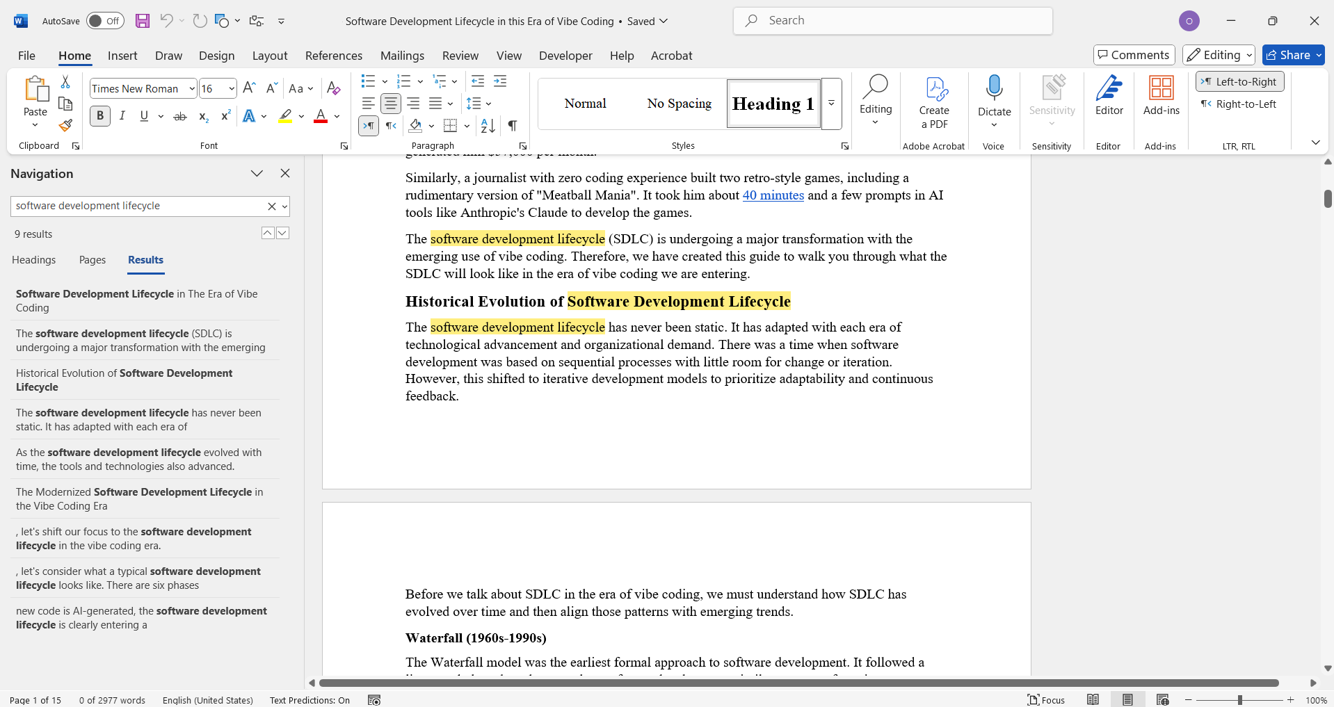 word find feature