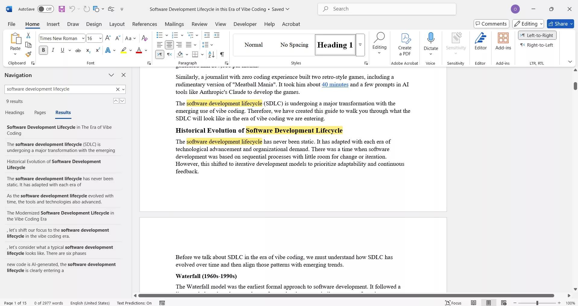 word find feature