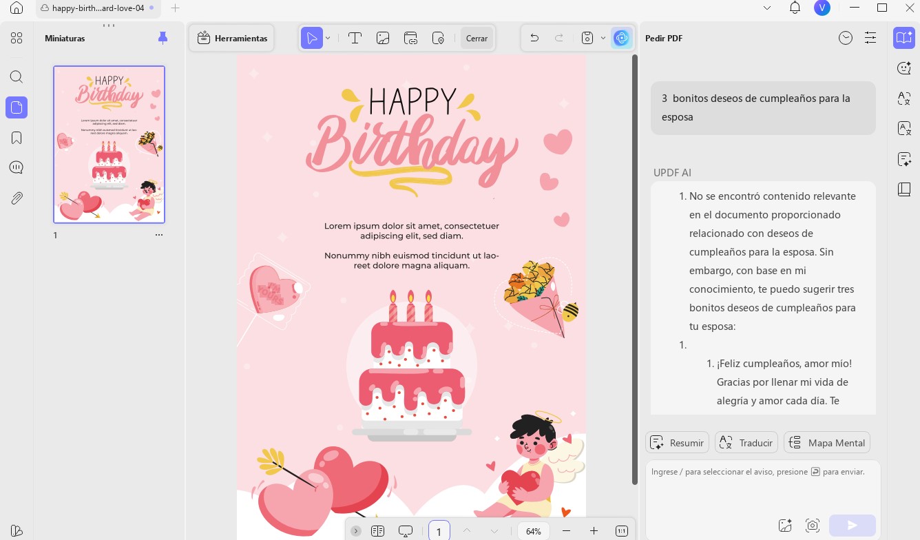 Crea deseos de cumpleaños con IA