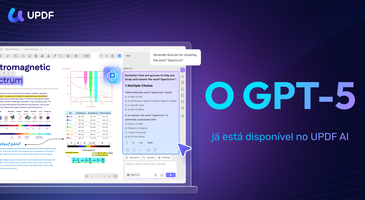 O GPT-5 já está disponível no UPDF AI