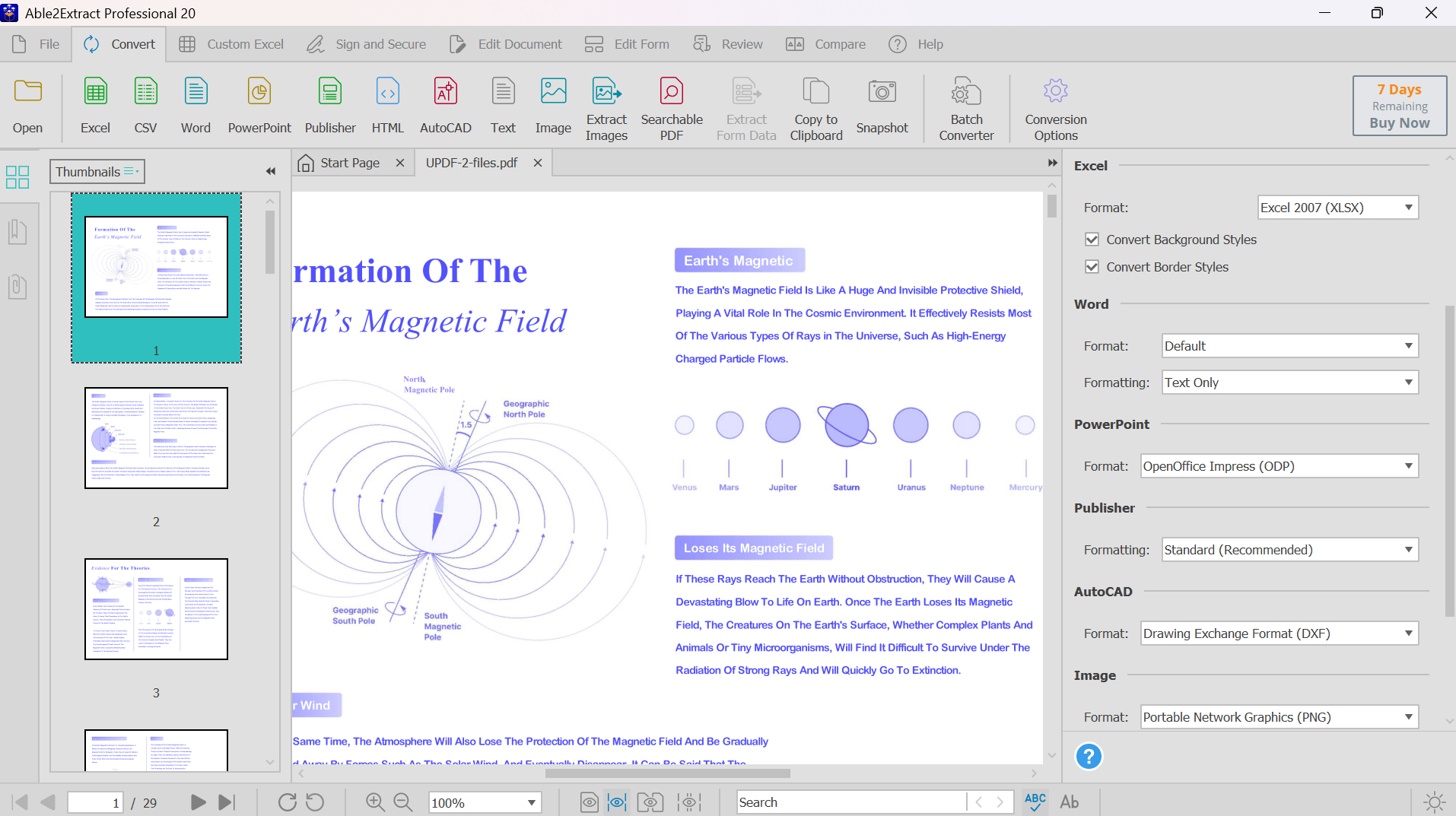 able2extract conversion feature