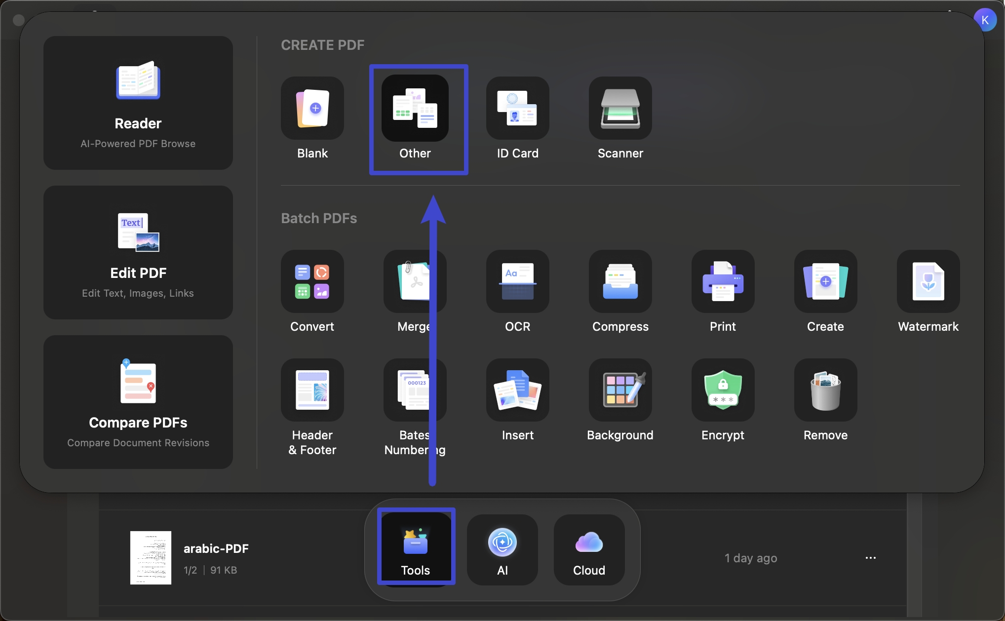 access tools, then, other updf mac
