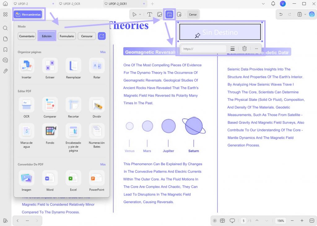 agregar enlace de audio updf windows